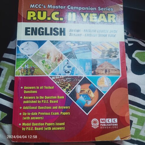 2nd puc English study material MCC publications
