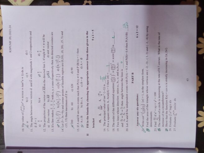 2nd PUC Maths KSPUMF handbook